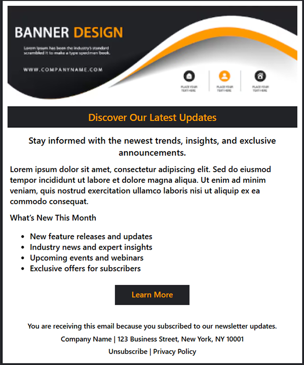 Marketing Template 1 Marketing email tempalte1